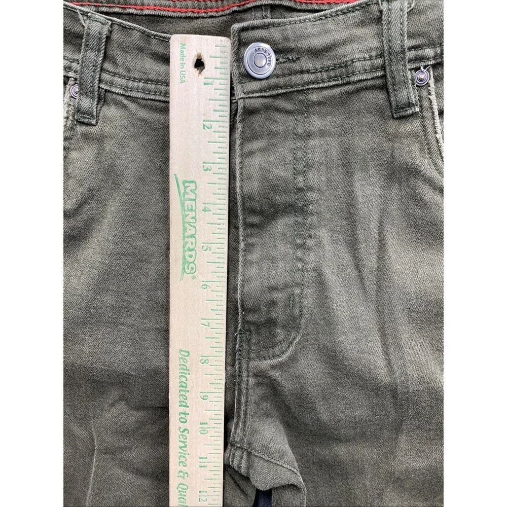 Arketype Denim Jeans Men's Destroyed Hip Hop Street Green Size 38X34